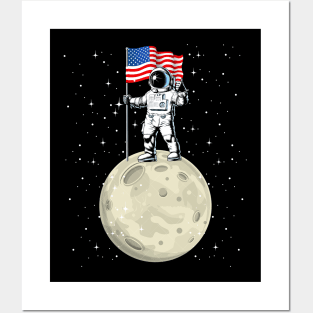 Space Astronaut 4th Of July Posters and Art